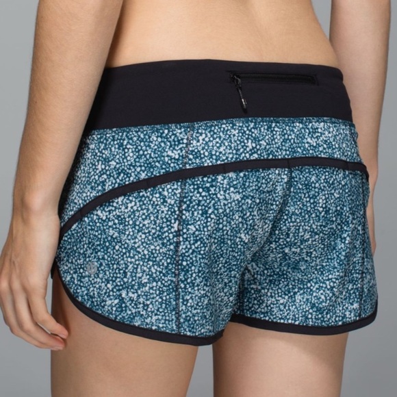 Lululemon Run: Speed Short *4-way Stretch Pebble Print Parfait Pink Alberta Lake - Picture 2 of 15